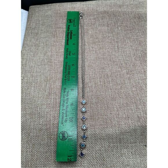 Brighton Necklace Halo Aurora Y Silver and  Tanzanite - Picture 6 of 9